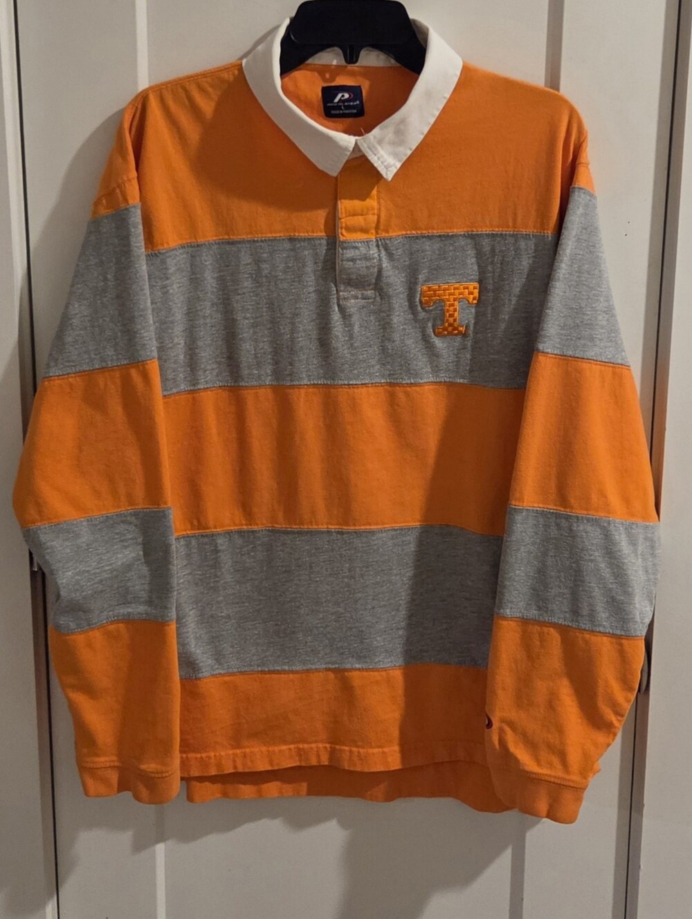 Vintage Pro Players University of Tennessee Striped Rugby Jersey - Size Large
